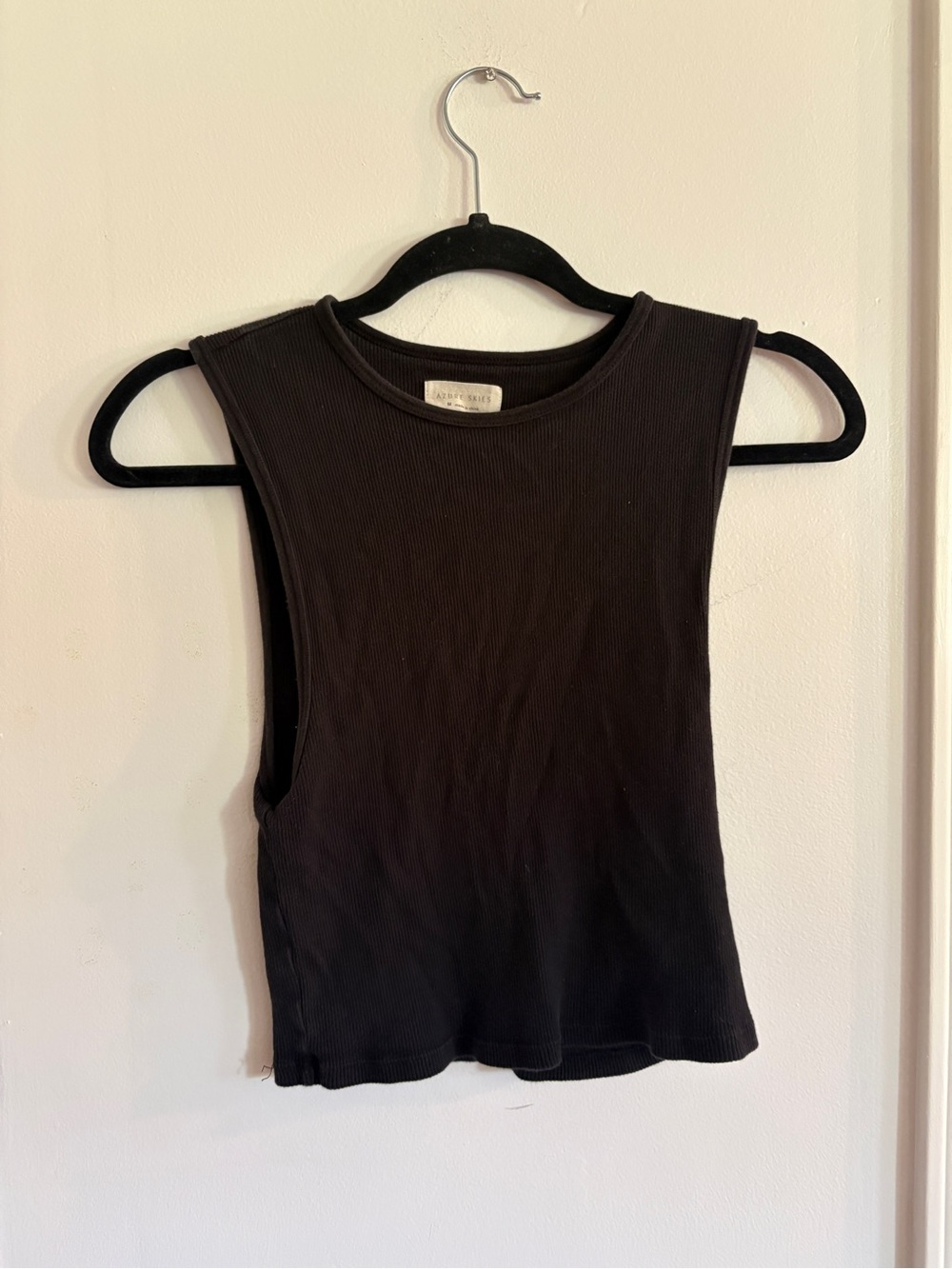 Aritzia Black Ribbed Sleeveless Tank